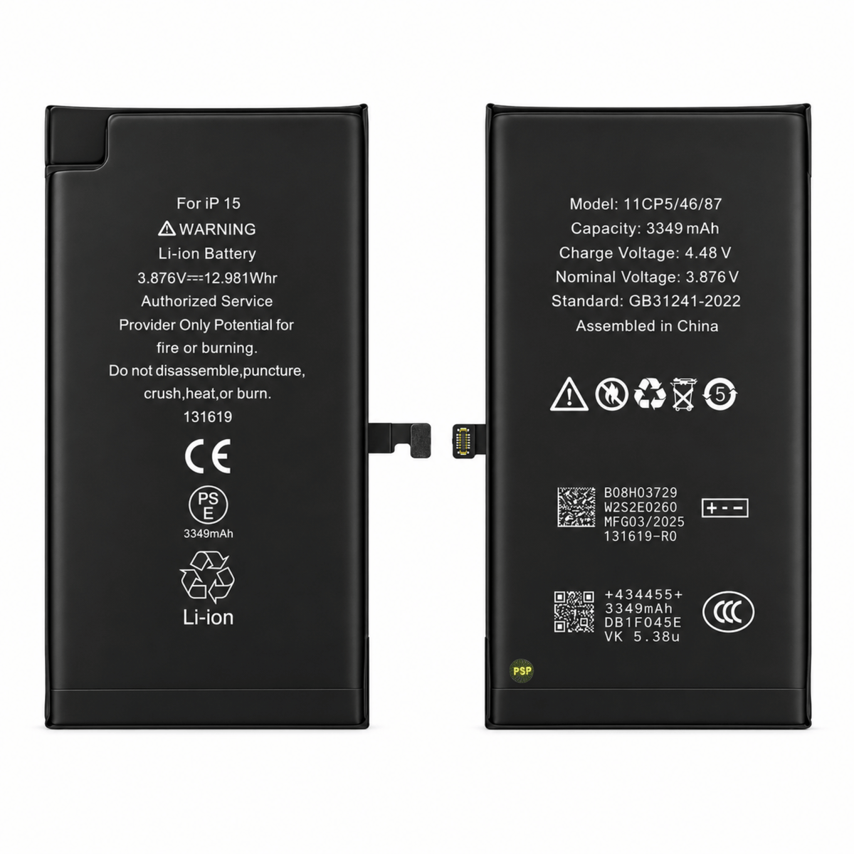 Batterie Ersatz Akku Diagnosefähig für iPhone 15 inkl. Akkukleber