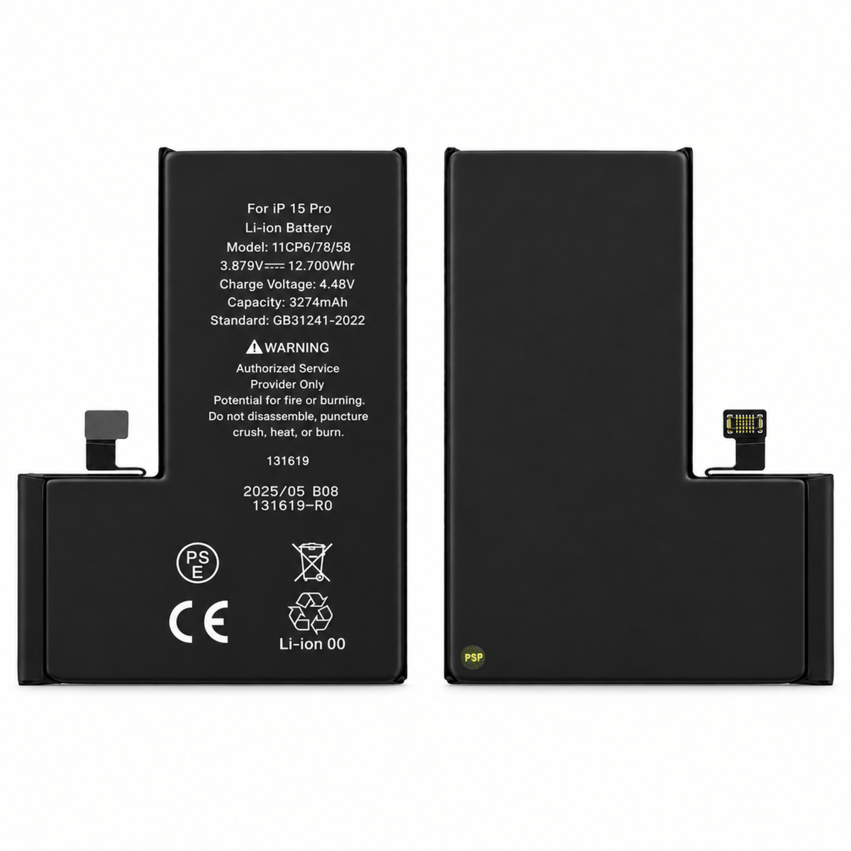 Batterie Ersatz Akku Diagnosefähig für iPhone 15 Pro inkl. Akkukleber