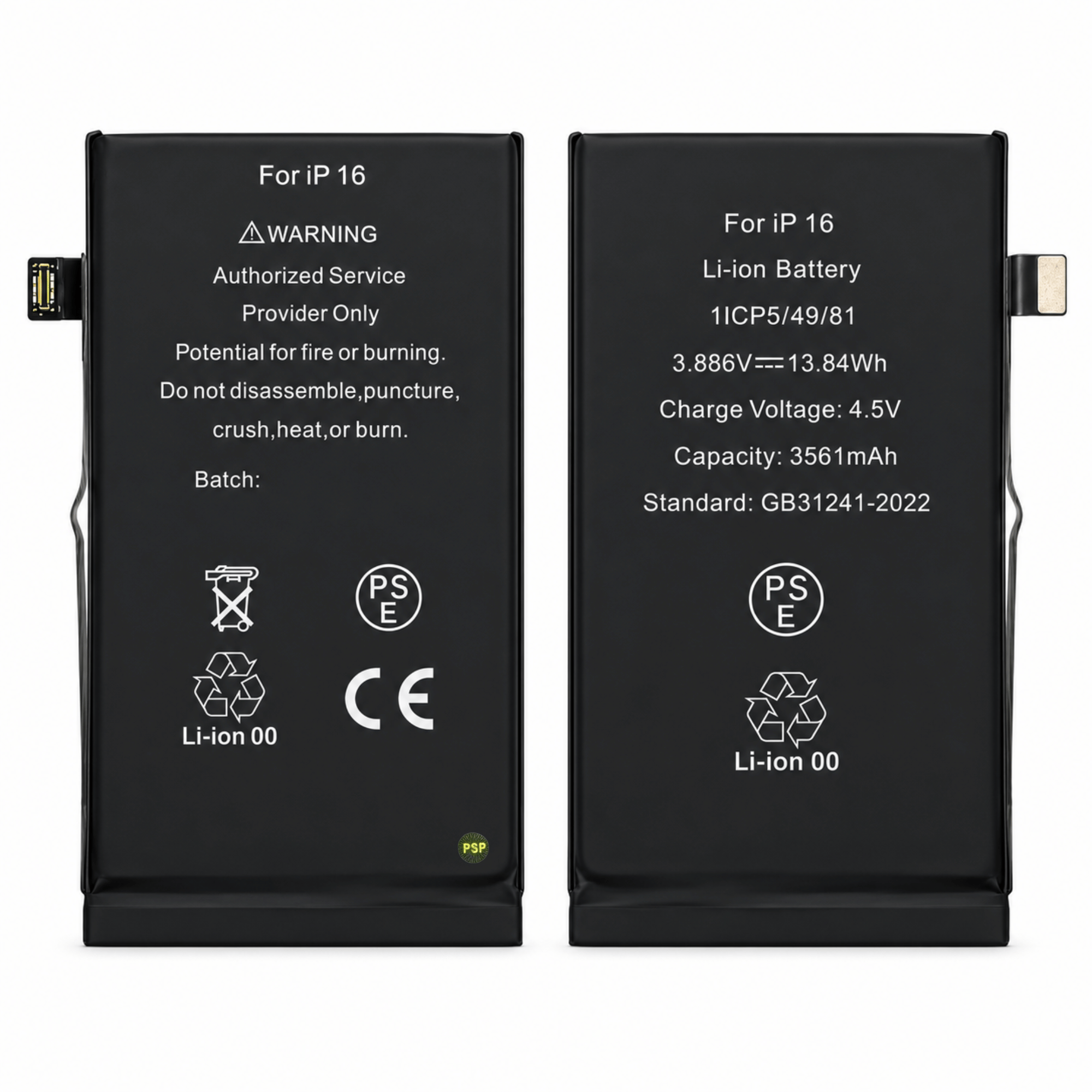 Batterie Ersatz Akku Diagnosefähig für iPhone 16 inkl. Akkukleber