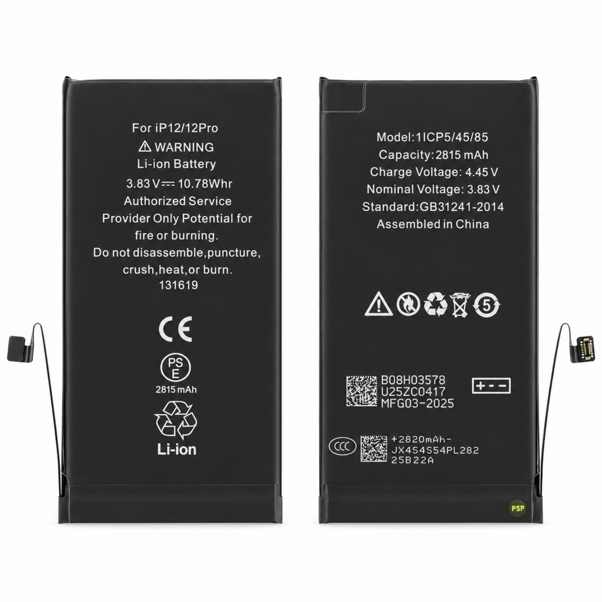 Batterie Ersatz Akku Diagnosefähig für iPhone 12/12 Pro inkl. Akkukleber