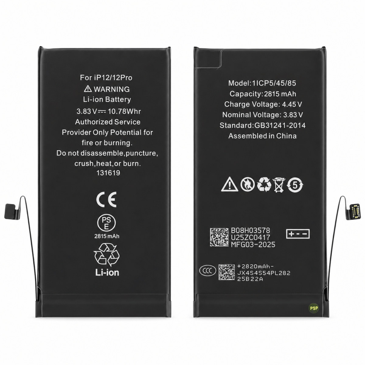 Batterie Ersatz Akku Diagnosefähig für iPhone 12/12 Pro inkl. Akkukleber