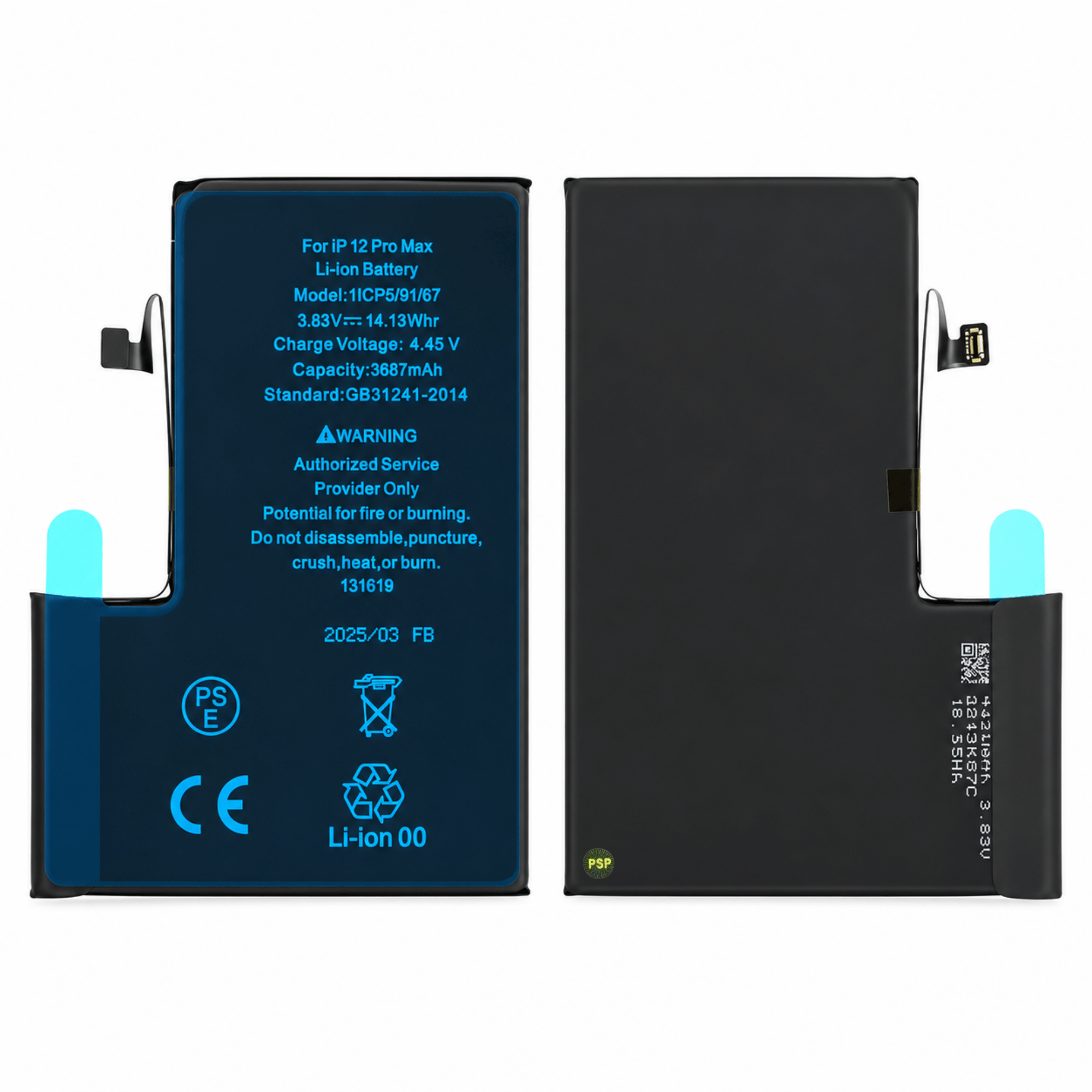 Batterie Ersatz Akku Diagnosefähig für iPhone 12 Pro Max inkl. Akkukleber