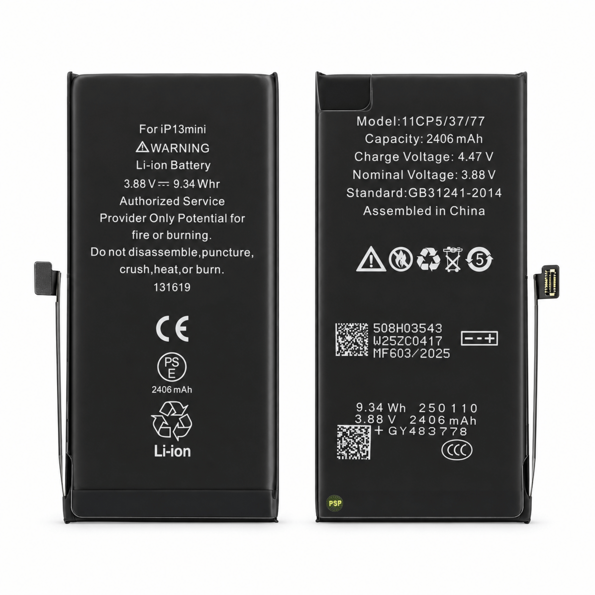 Batterie Ersatz Akku Diagnosefähig für iPhone 13 Mini inkl. Akkukleber