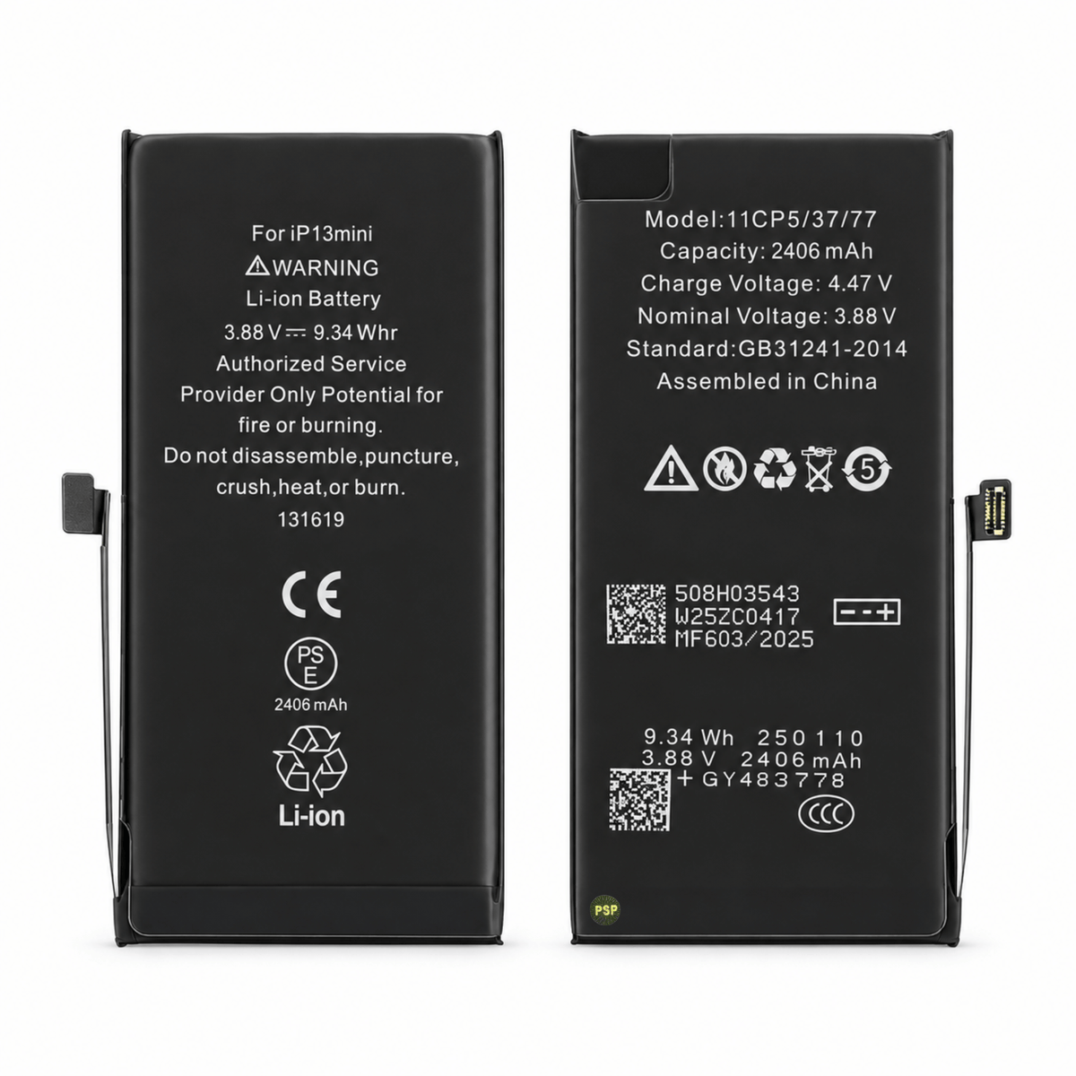 Batterie Ersatz Akku Diagnosefähig für iPhone 13 Mini inkl. Akkukleber