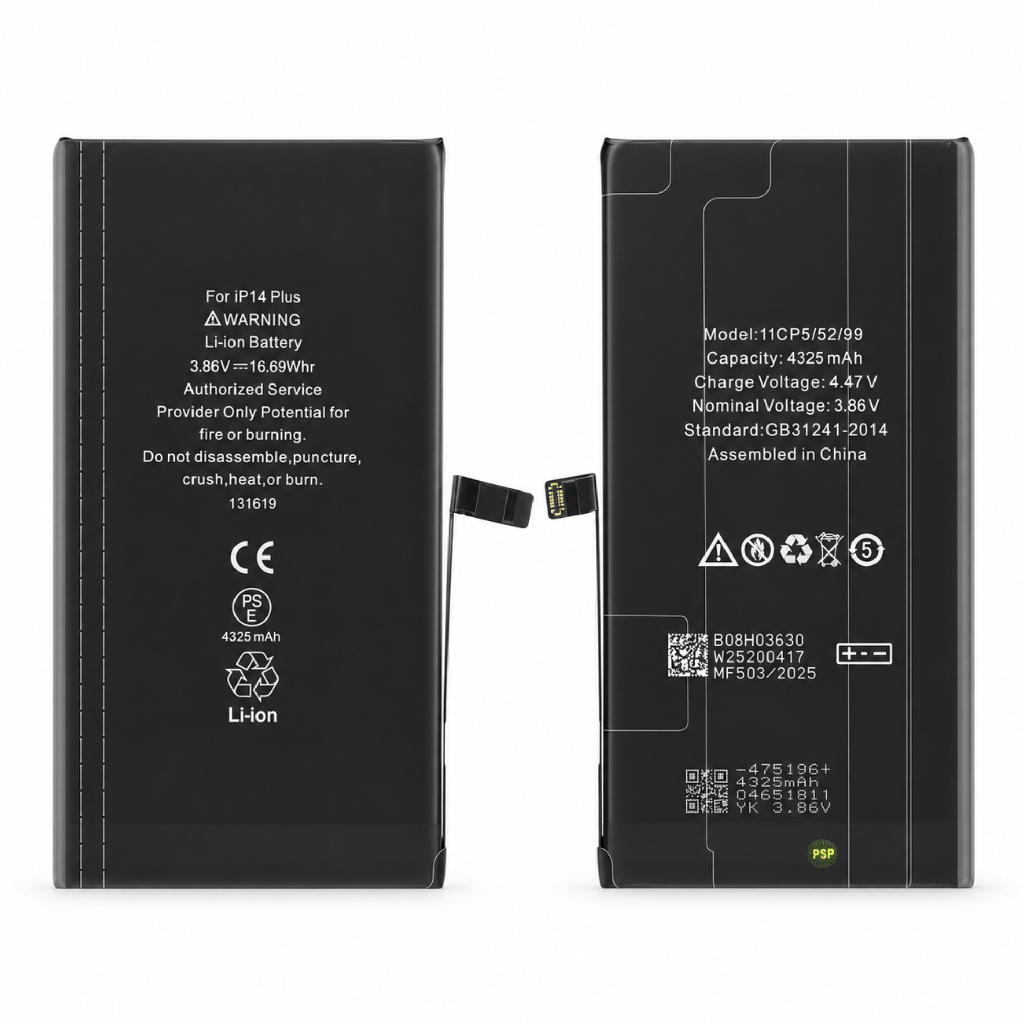 Batterie Ersatz Akku Diagnosefähig für iPhone 14 Plus inkl. Akkukleber