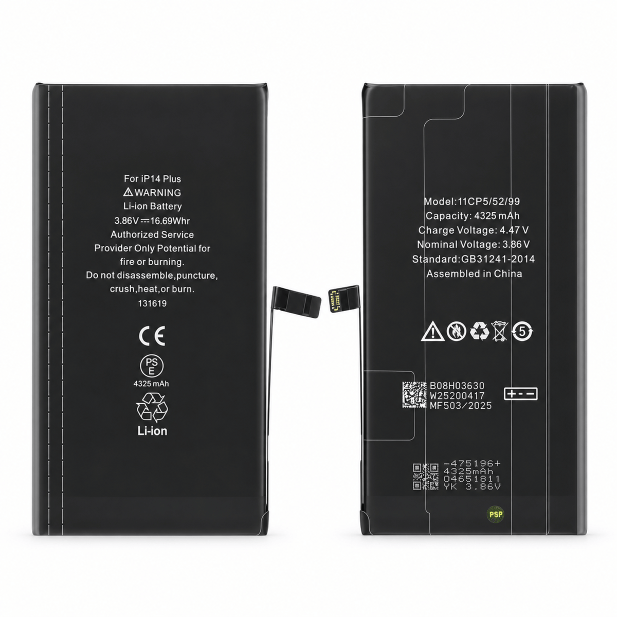 Batterie Ersatz Akku Diagnosefähig für iPhone 14 Plus inkl. Akkukleber
