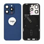 Akkudeckel Back Cover inkl. Kamera Linse, Blitz Licht und Wireless Charging Flex für iPhone 15 Pro Max - Titanium Pulled