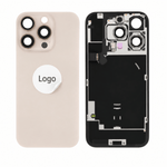 Akkudeckel Back Cover inkl. Kamera Linse, Blitz Licht und Wireless Charging Flex für iPhone 16 Pro - Titanium Pulled