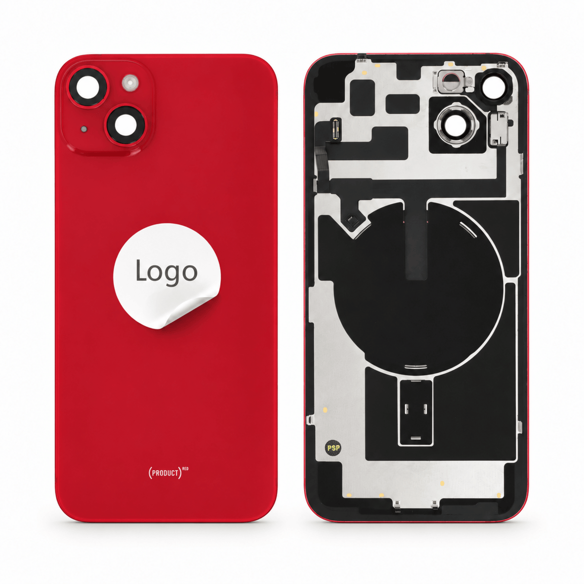 Akkudeckel Back Cover inkl. Kamera Linse, Blitz Licht und Wireless Charging Flex für iPhone 14 Plus - Pulled