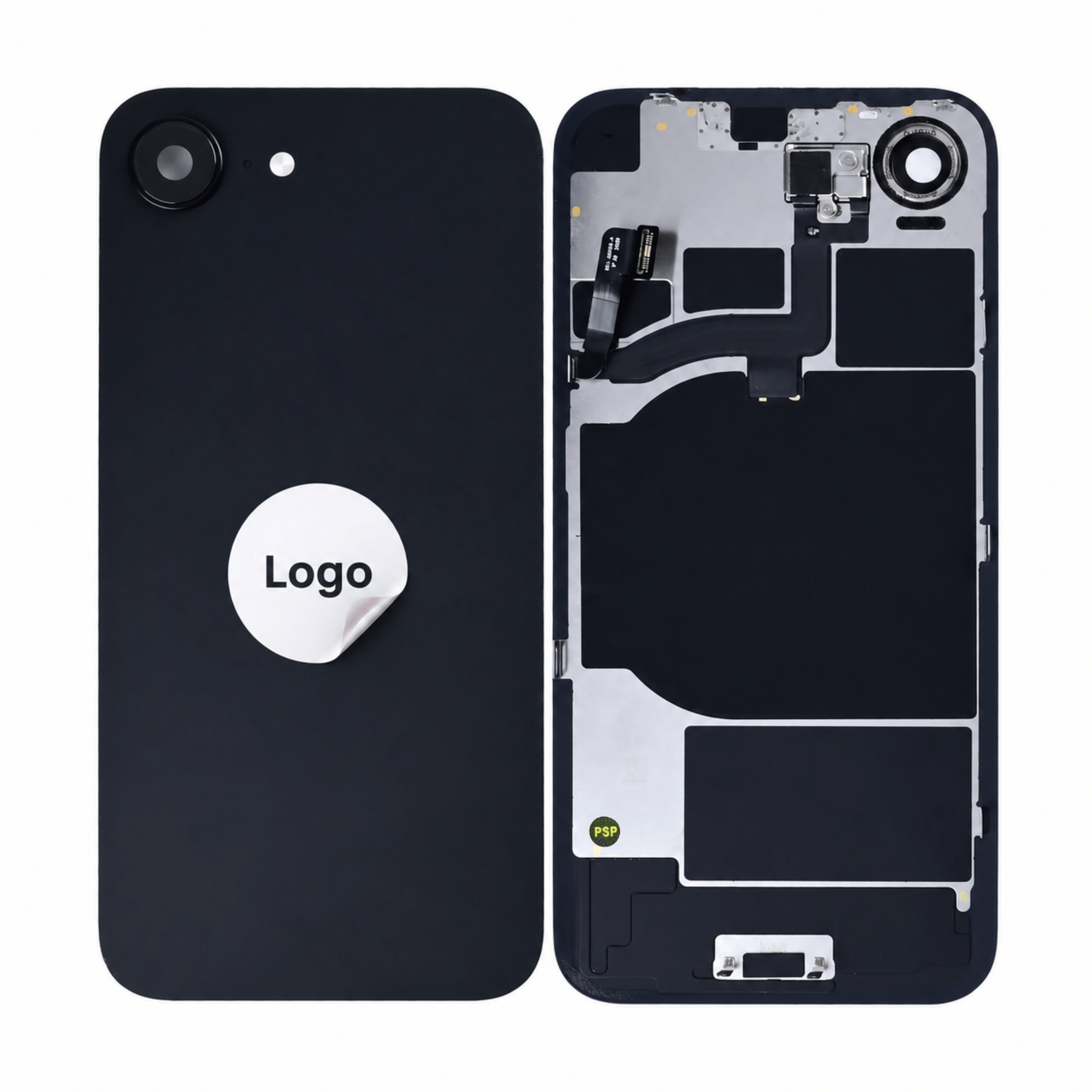 Akkudeckel Back Cover inkl. Kamera Linse, Blitz Licht und Wireless Charging Flex für iPhone 16e - Pulled