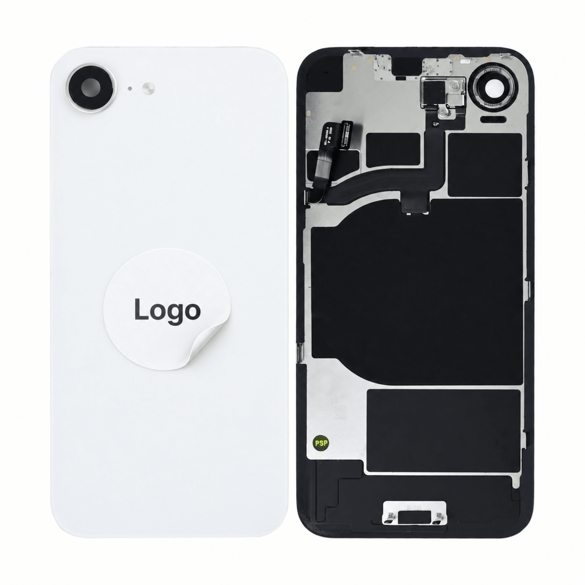 Akkudeckel Back Cover inkl. Kamera Linse, Blitz Licht und Wireless Charging Flex für iPhone 16e - Pulled