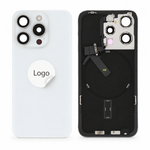 Akkudeckel Back Cover inkl. Kamera Linse, Blitz Licht und Wireless Charging Flex für iPhone 15 Pro Max - Titanium Pulled